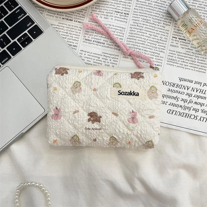 Cute Travel Cosmetic Lipstick Earphone Card Small Portable Storage Bag Purse Mini Makeup Handbags Pouch Organizer In Make Up Bag
