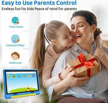 URAO 10 Inch Cartoon Pattern Kids Tablet Android Octa-Core 8GB RAM 64GB ROM Learning Education Games Tablets Children's Gifts.