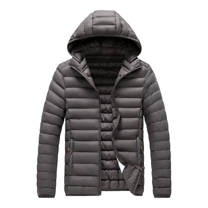 Men Parka Autumn Winter Warm Waterproof Jackets and Coats Mens Hooded Casual Outwear Detachable Hat Black Parkas Coat Male