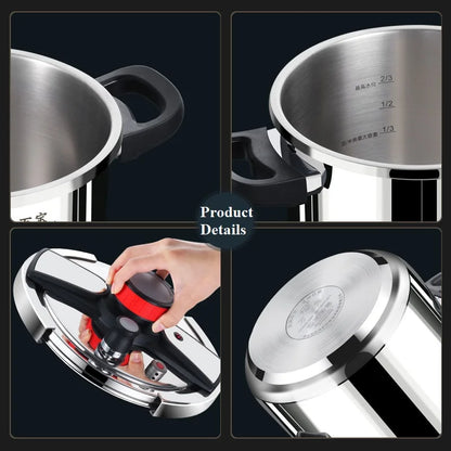 5L/6L Gas Stove Thickened Pressure Cooker Multifunctional Pressure-Limited Explosion-proof  Stainless Steel Kitchen Pressure Pot.