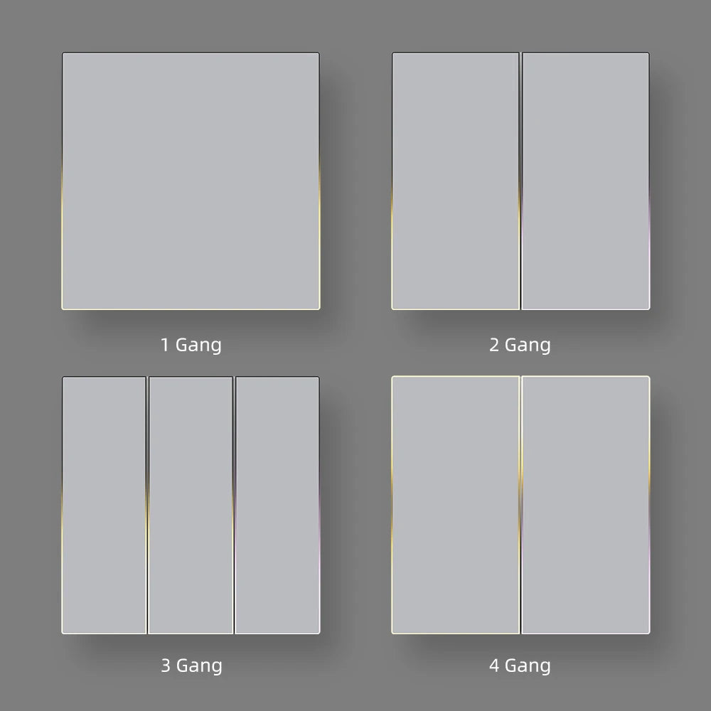 AVATTO Tuya WiFi/ZigBee EU Smart Licht Schalter 1/2/3/4Gang Taste Schalter mit Umgebungs Licht Funktioniert mit Alexa Google Home Alice.