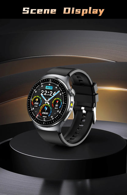 1.43'' HD Sapphire Smart Watch Bluetooth Call Blood Fat Uric Acid Heart Rate Body Analysis Five Organs Health Smartwatch Men Wom