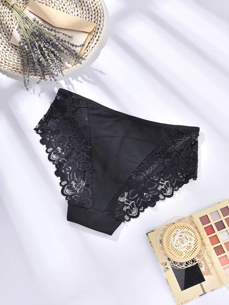 1XL-4XL Plus Size Women Briefs Panties High Waist Sexy Lingerie Hollow Out Underpanties Comfortable Underwear 80-140kg.