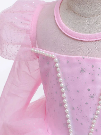 Baby Mädchen elegante Einhorn Blumen Grafik druck Mesh Kleid Kleid Kleidung für Leistung Party Geschenk Mädchen Frühling/Sommer