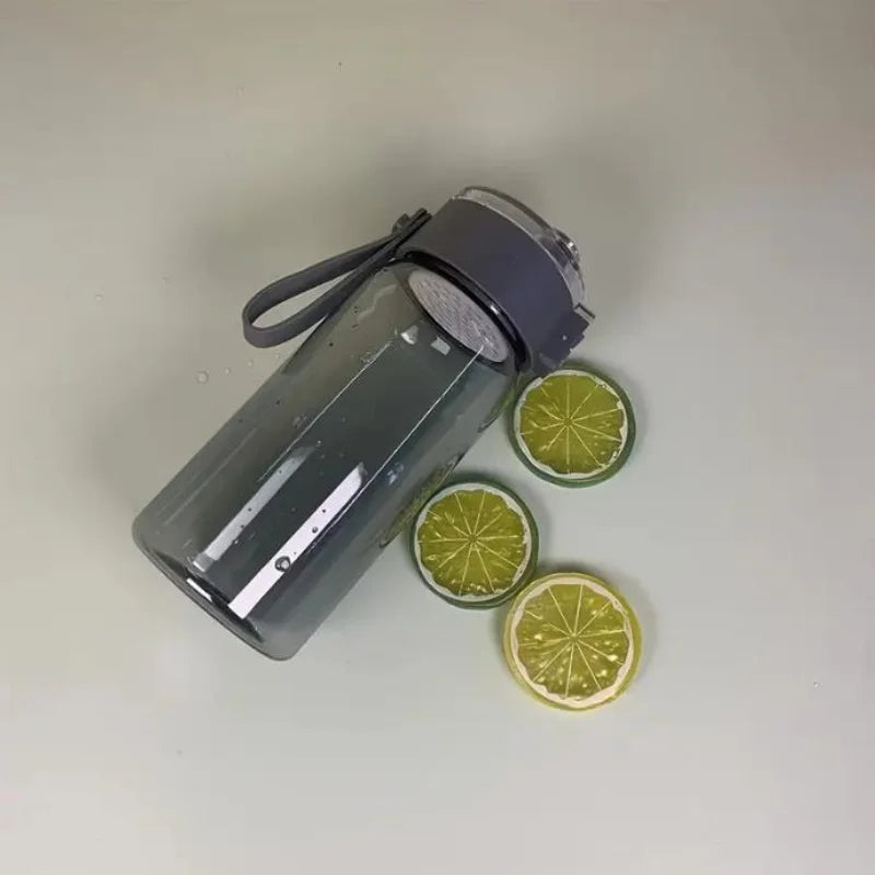 1pc Large Capacity Leakproof Sports Water Bottle, BPA-Free PC Material, Portable Gym Fitness Jug with Filter, Easy-Carry Double.