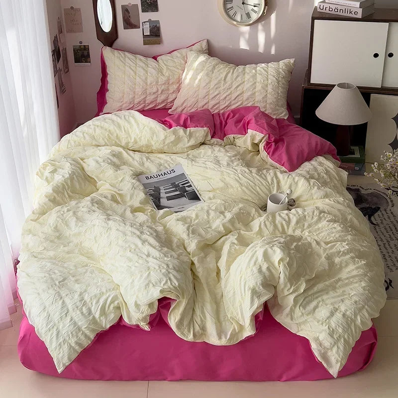 Comforter sets Bedding Set for Boys Girls Bedroom Duvet Cover Pillowcase Bedspread Simple Fashion Bed Sheet Set Bed Linens.