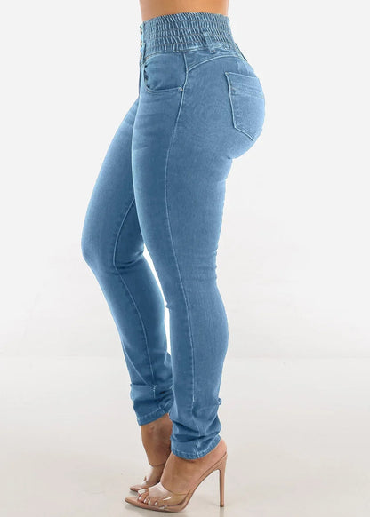 High Waist Elastic Denim Jeans Slimming Sexy Hot Girl Butt Lifting Long Pants Trendy Women's Fashion from Mainland China.