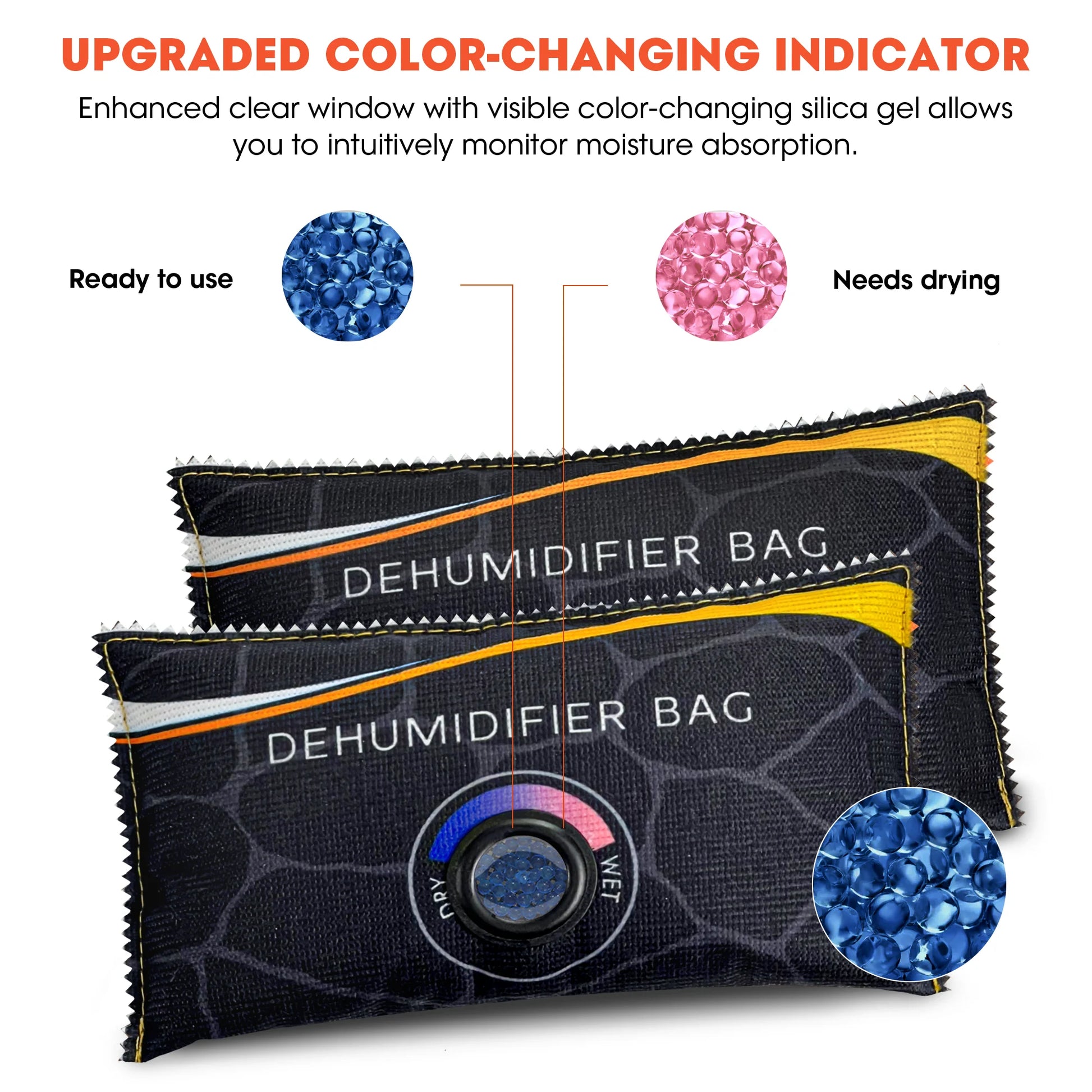 Car Dehumidifier Dehumidifier Bag Desiccant Desiccant Pack Reusable Silicone Moisture Absorbent Pack Household Car Multifunction.