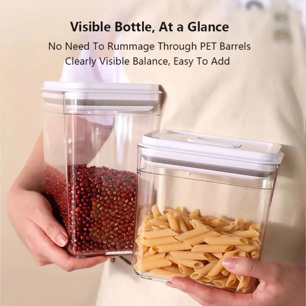 New Sealed Food Container Transparent with Lid Milk Powder Container Keep Fresh Press Type Noodle Storage Box Storage Container.