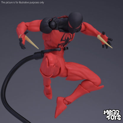 New MessToys Spiderman Figure CT Toys Black Red Spider Man Figurine Mess Toys Anime Action Figure Statue Model Gifts Kid Toys.