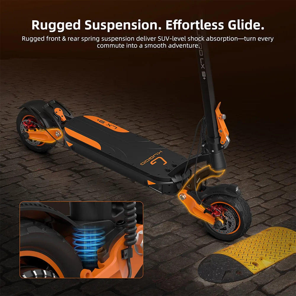 Aumom Electric Scooter, 800W 48V 15.6Ah Battery, 10 inch Tires, 45 km/h Max Speed, 70km Range, Disc Brakes, NFC & Passcode Lock.