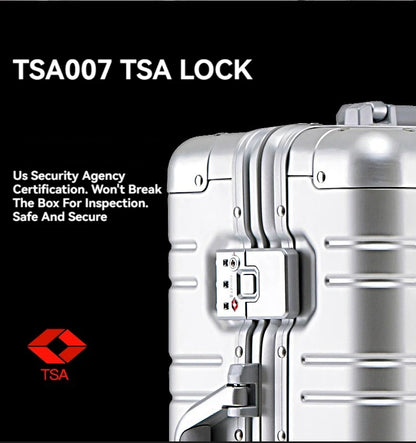 2024 neue Große Kapazität Langlebige Gepäck Sets Aluminium Koffer Frauen Mädchen Handgepäck Internat Reise 20/24/29.