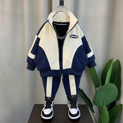 Children's Clothing Set Spring and Autumn Season New Boys and Babies Casual Jackets and Pants 2-piece Set Korean Sportswear.