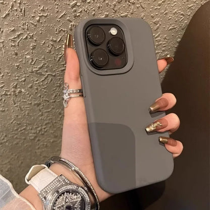 Luxury Silicone Shockproof Phone Case For iPhone 17 Air 16 15 14 13 12 11 Pro Max Plus 16E High Guality Solid Color Cases Cover.