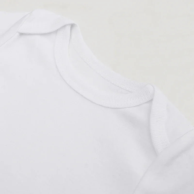 Sommer-Babykleidung mit Kawaii-Stich-Aufdruck, 100 % Baumwolle, Neugeborenen-Bodys und Einteiler für Jungen und Mädchen.