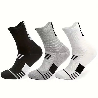 10/5/3MEN'S Mid-calf Socks Cotton Socks for All Seasons, Solid Colour and Versatile