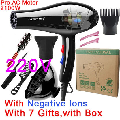 Original EU Plug Hot Cold Wind Professional Hair Dryer Blow dryer Hairdryer For Hair Salon for Household Use