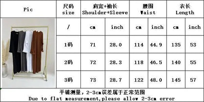 Saudi Arab Turkish Autumn Winter Knitted Dress For Women Jalabiyat Solid Comfortable Belted Casual Muslim Ramadan Robe.