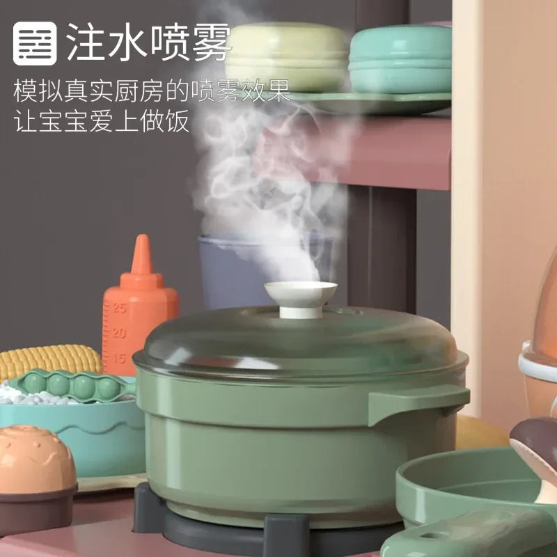 Hot salesPlay home kids kitchen toys boy girl baby simulation cooking cooking kitchen utensils set gifts.