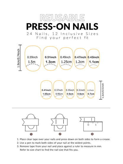 24pcs/set short square fake nails for women cute bride heart white french tips faux ongles y2k press on false nail supplies.