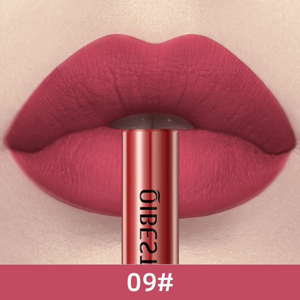 QIBEST Matte Liquid Lipstick Waterproof Long Lasting Lip Gloss Velvet Mate Nude Red Tint Tube Lipsticks Lipgloss Makeup Cosmetic