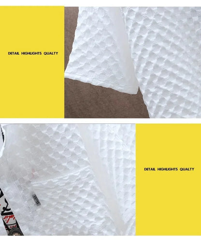 Casual Thin Sports Two-piece Set 2024 Summer Ice Silk Suit Men's Trendy Short Sleeve T-shirt Shorts One Set.