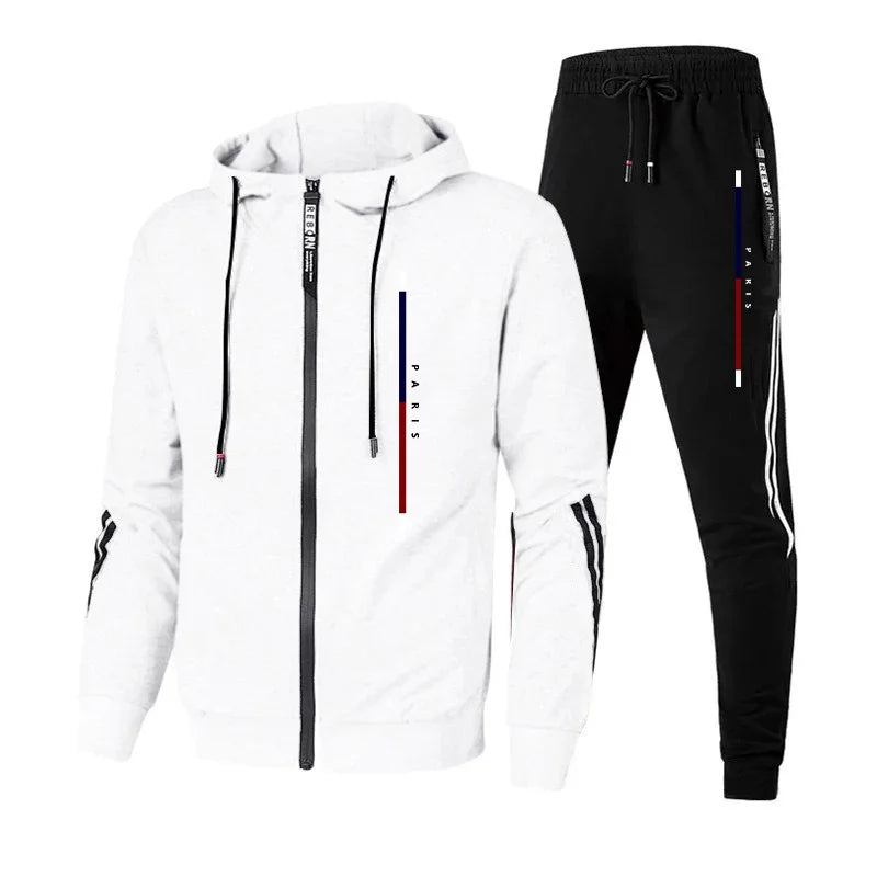 Fashion Men's Tracksuit Autumn Winter Casual Quality Pullover Single Sweatshirt Hoodies Sweatpants Sports Outdoor Daily Clothing.