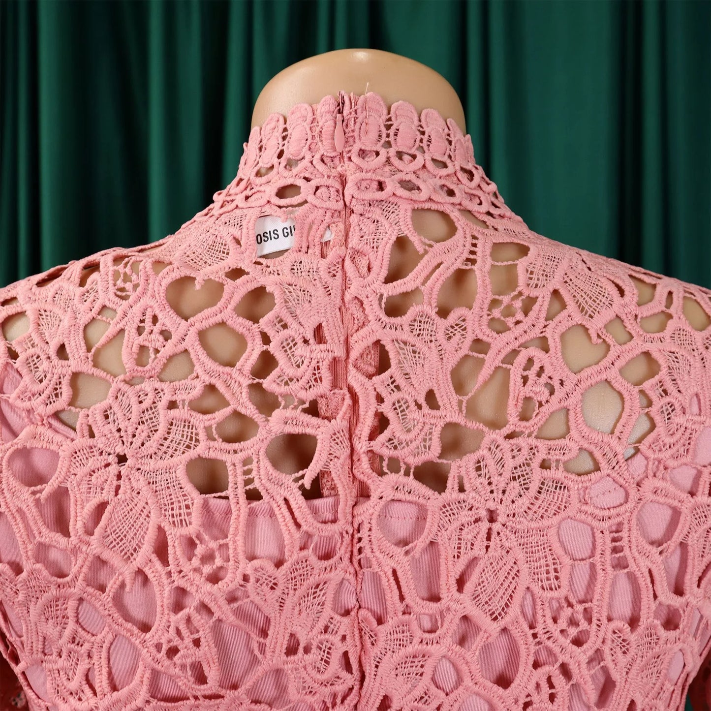 Elegant Jumpsuits & Rompers for Women O Neck Lace Patchwork Short Sleeve Sashes High Waisted Luxury Birthday Party Dinner Outfit.