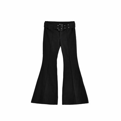 2025 Y2k Retro Emo 2000s Women's Black Flare Pants Streetwear Fashion Trousers Harajuku Wide Yoga Pants 90s Aesthetic Clothes.