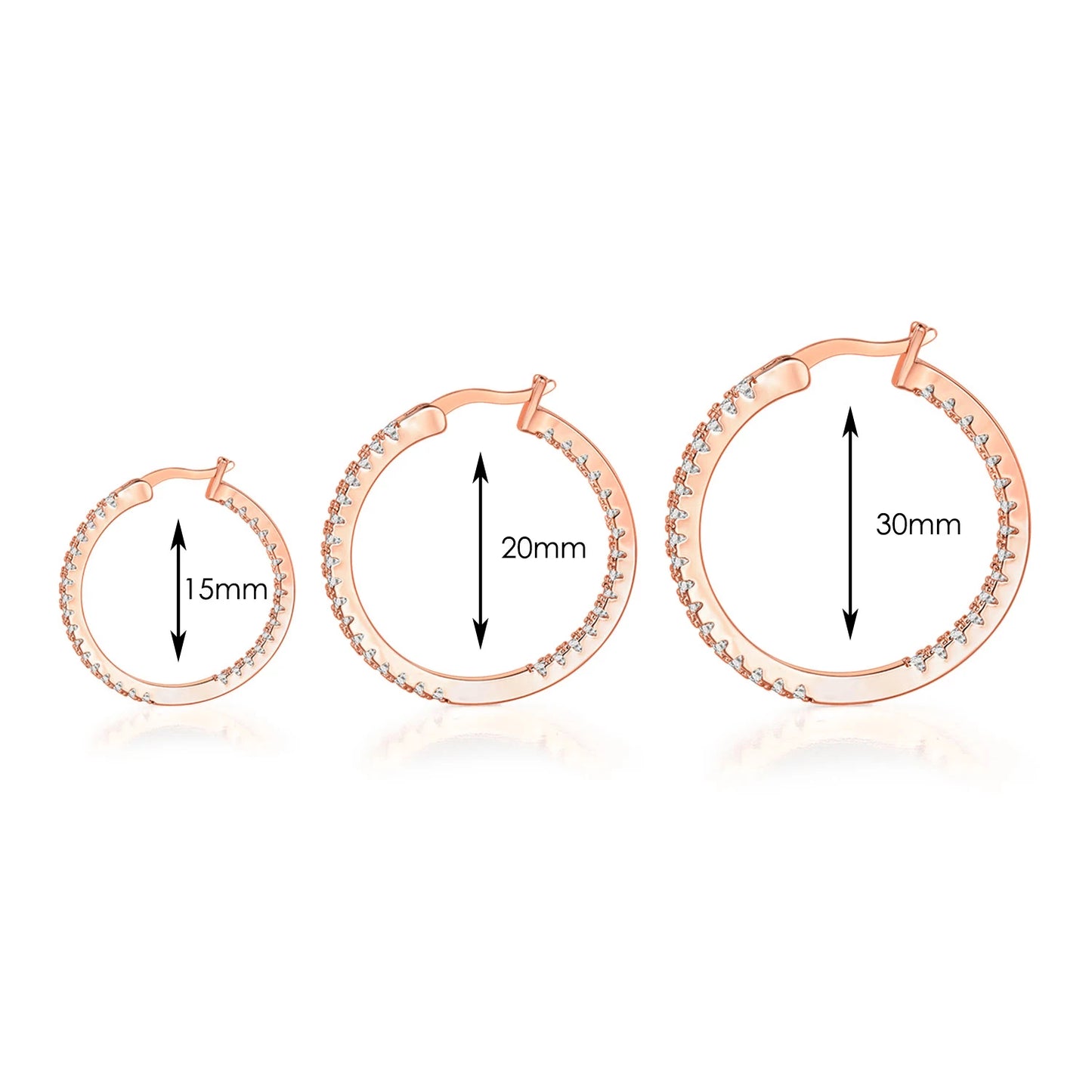 Hoop Earrings for Women Fashion Trend Micro-inlaid Zircon Small & Big Pierced Cartilage Ear Hoops Punk Jewelry Accessories E398.