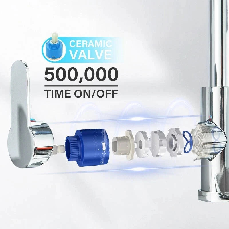 Pull Out Kitchen Faucet 360 Rotate Shower/Stream Sprayer Head Mixer Hot and Cold Water Tap Deck Mounted