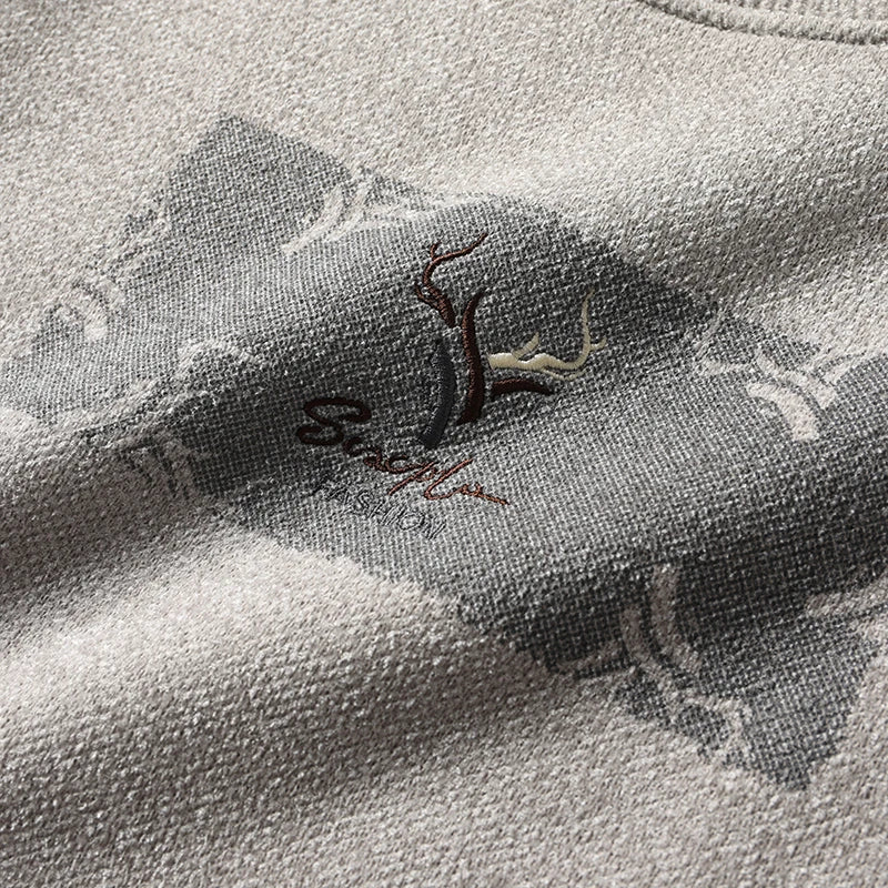 New Mens Fleece Sweater Thickened Pullover Fleece Lined Autumn Winter Crew Neck Jumpers Fashion Knitwear.