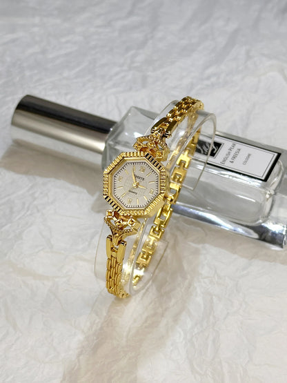 Luxury Famous Brand Oval Dial Women Watch Fashion Small Thin Gold Bracele Quartz Wristwatch Clock Gift Dropshipping Montre Femme