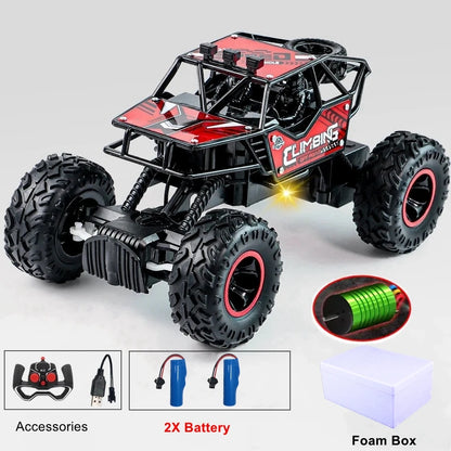 Remote Control Truck Car All Terrain Off Road Alloy RC Cars Buggy Drift Racing Toy Rechargeable Sturdy Gift for Kids Boys.