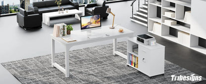 Tribe signs moderner Computer tisch, 63x31,5 Zoll großer Executive-Schreibtisch Computer tisch Studie Schreibtisch Workstation