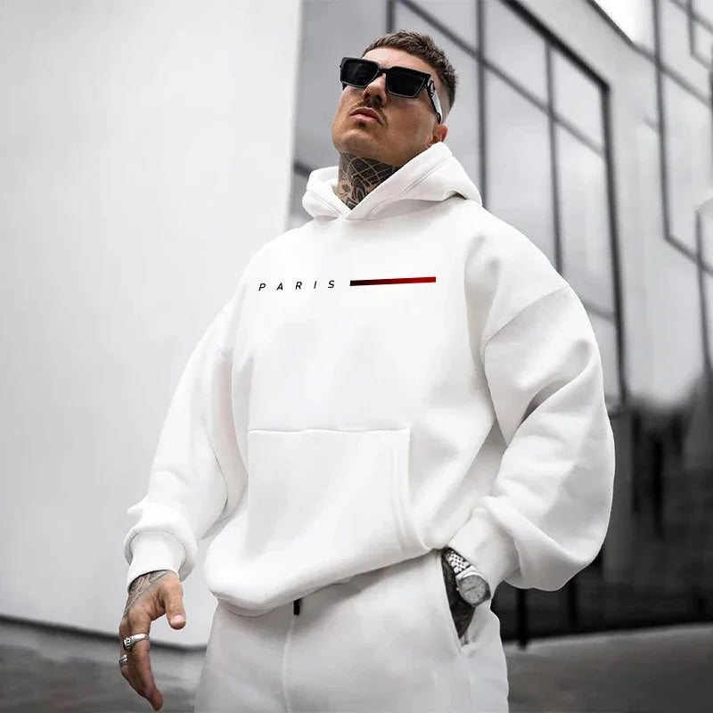 Paris Fashion Hoodies for Men All Season Daily Casual Sports Hooded Sweatshirts 2025 Male Home Outdoor Comfort Fashion Pullover.