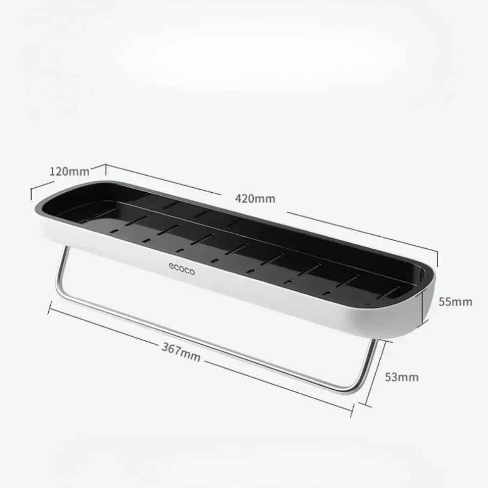 Selbstklebendes Badezimmerregal ohne Bohren, abnehmbare Wandhalterung für Dusche, Küche, Gewürze, Aufbewahrung, platzsparend, Heimaufbewahrung, Organizer-Rack