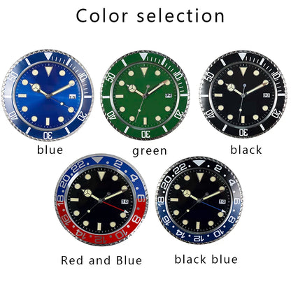 1pc 13 inch Luxus kreative Metall Wanduhr, Wohnzimmer und Arbeits zimmer Dekoration Wanduhr, fluor zierende Uhr Zifferblatt, batterie frei