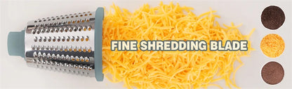 LMETJMA 3 in 1 Rotary Cheese Grater Versatile Manual Vegetable Slicer Peanut Nuts Grinder Cheese Vegetable Shredder Clear JT242.