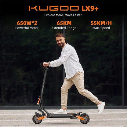 Aumom Electric Scooter, 800W 48V 15.6Ah Battery, 10 inch Tires, 45 km/h Max Speed, 70km Range, Disc Brakes, NFC & Passcode Lock.