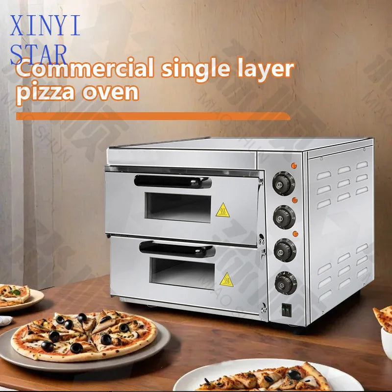 Pizzaofen aus Edelstahl, Ofen mit fester Temperatur und Timing