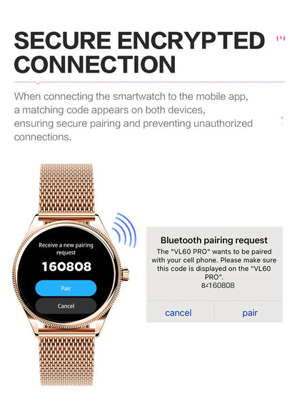 VALDUS VL60 Pro 2025 New Smartwatch For Women Men  AMOLED Screen Bluetooth Call IP68 Waterproof  Fitness Sports Smart Watch Gift.