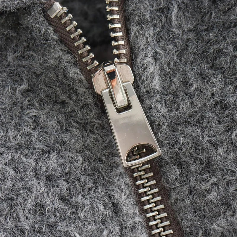 2025 frauen Elegante Feste Mantel Zipper Langarm Tasche Bomber Jacke Weibliche Casual Weiche Woolen Lose Streetwear Mäntel.