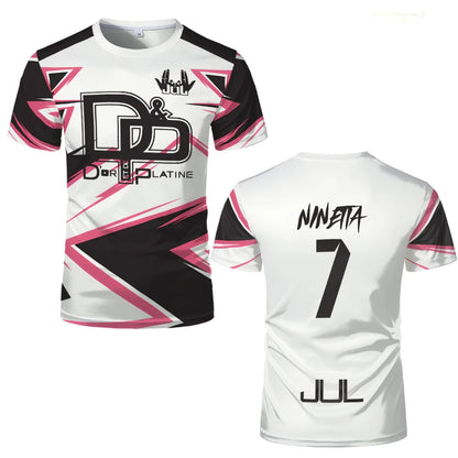 New Summer Maillo Jul T-shirt Youth Training Breathable Quick Drying Football Jersey Men's Custom Outdoor Sports Tops Fan Gifts.