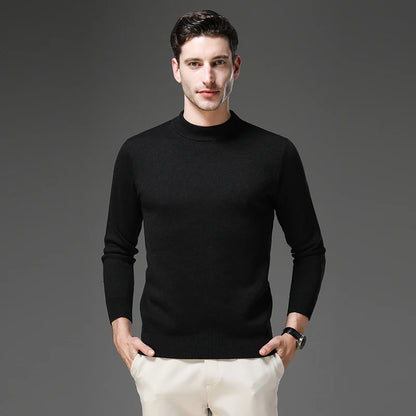 High End Wool Anti-pilling Blended Fashion Brand Half Turtleneck Knit Pullover Casual Sweater Mens Jumper Designer Clothing