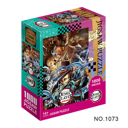 Demon Slayer Jigsaw Puzzle Anime Educational Toy 1000pcs Puzzles Exquisite for Kids Boy Adult Gift Leisure Game Home Decoration.