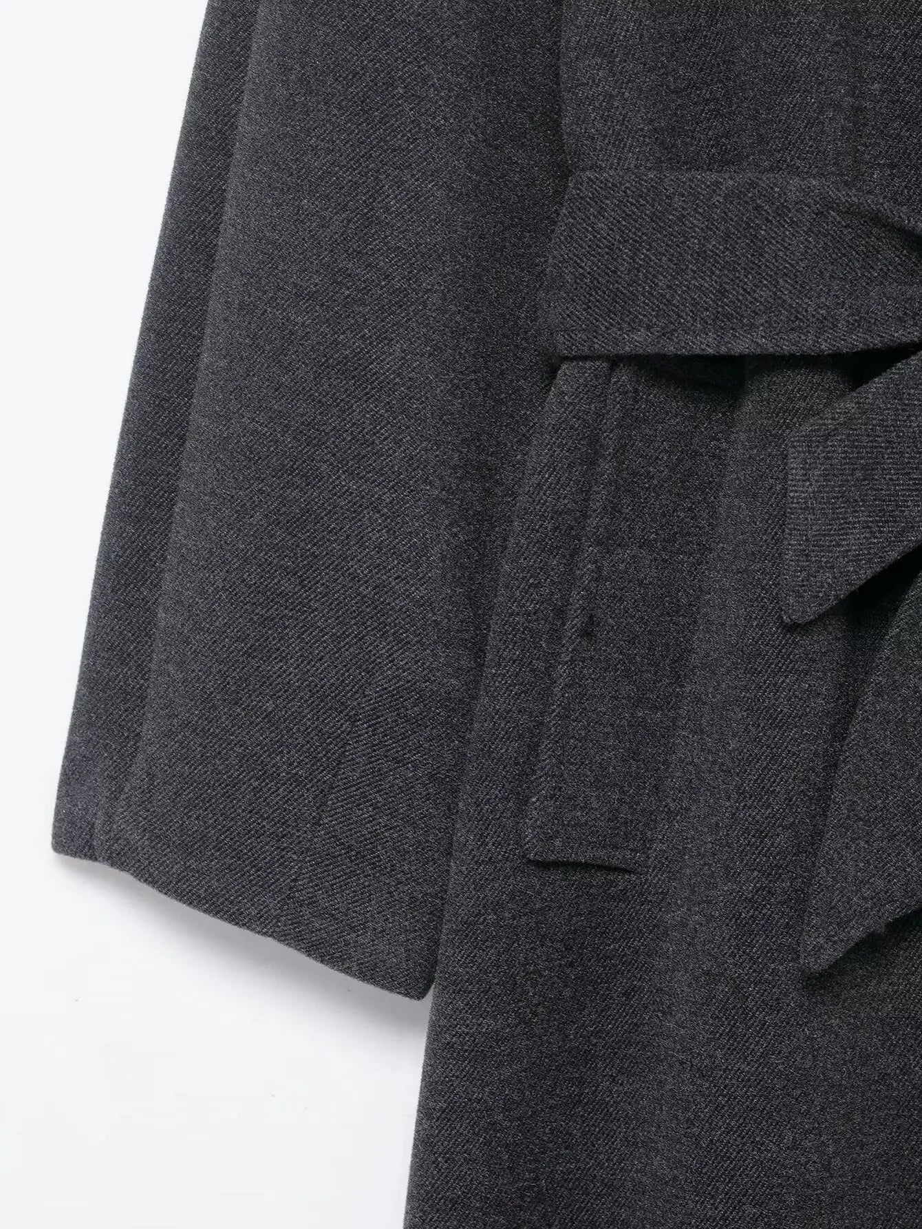 TFMLN Lange Mäntel für Damen mit Stehkragen, 2025, Winter, neuer Trenchcoat mit Gürtel, Vintage, einfache Oberbekleidung, elegante Mode, weiblich