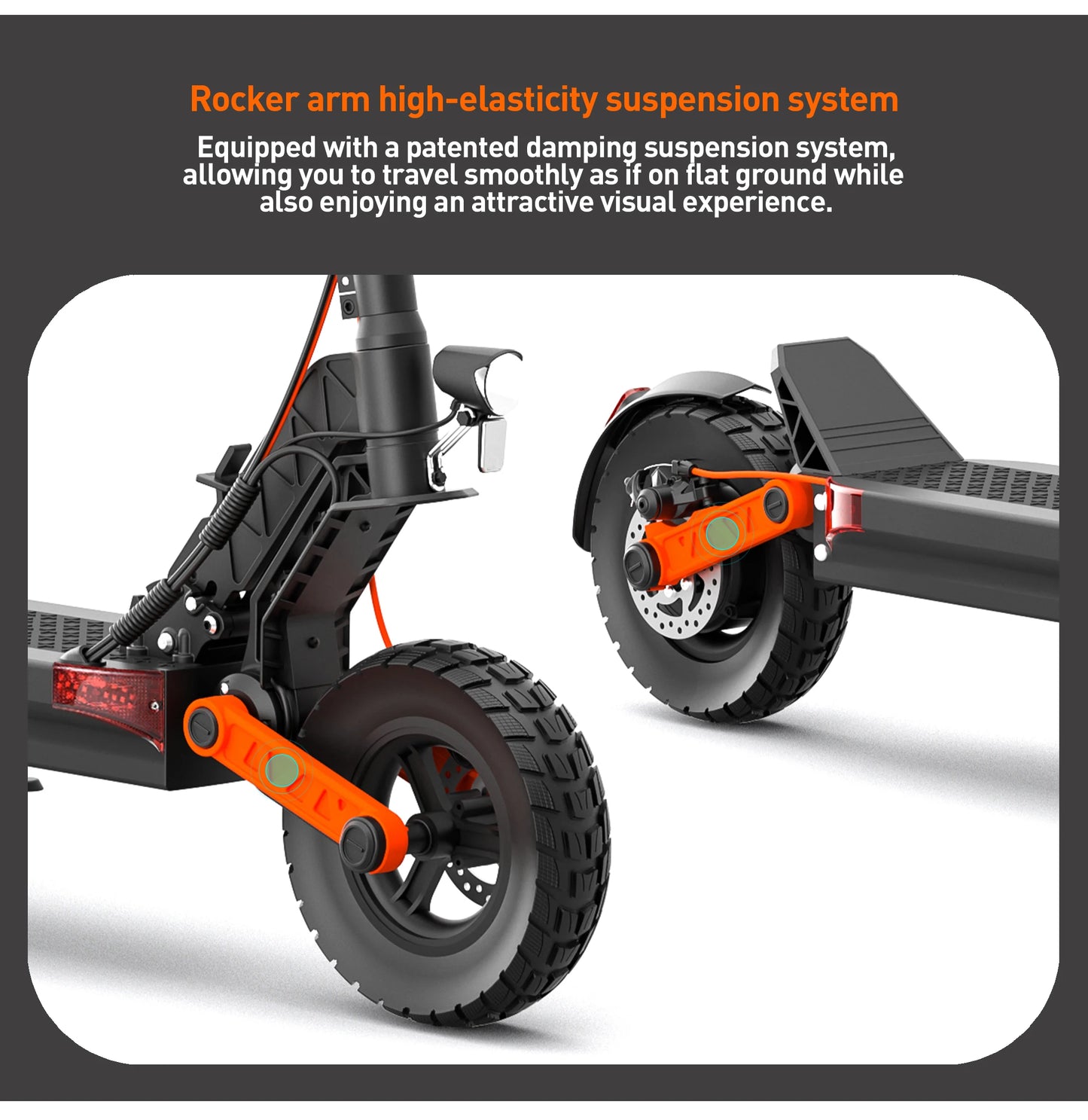 JOYOR S5-Z Electric Scooter Adults 600W Motor 48V13AH Battery City EScooter 10 Inch Off-Road Pneumatic Tires Foldable E-Scooter.