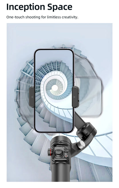 Handheld 3-Axis Gimbal Phone Holder Anti Shake Video Record with Selfie Tripod Stabilizer for Xiaomi iPhone Cellphone Smartphone