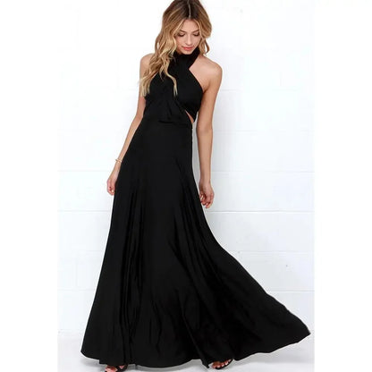 Sexy Frauen Multiway Wrap Cabrio Boho Maxi Club Rotes Kleid Verband Langes Kleid Party Brautjungfern Infinity Robe Longue Femme